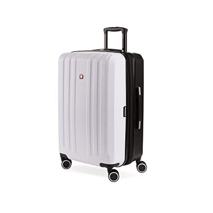 SwissGear 8028 Hardside Expandable Spinner Luggage, Black/White, Checked-Large 28-Inch - color: Black/White, size: Checked-Large 28-Inch