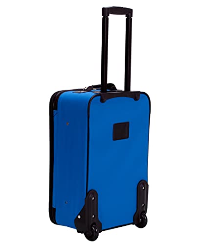 Rockland Journey Softside Upright Luggage Set,Expandable, Blue, 4-Piece (14/19/24/28) - color: Blue, size: 4 Piece (28"/24"/19"/14" Tote)