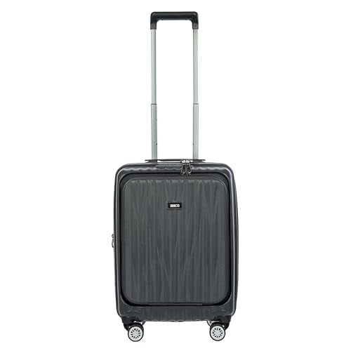 Bric's Cervia 2pc Hardside Expandable Luggage Set, 360° Spinner Wheels, Lightweight Checked Suitcase, TSA-Approved Locks, Durable, (21”/ 30”), Dark Grey - color: Dark Grey, size: 2 Piece Set (21 with Front Pocket / 30)