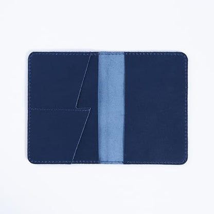 INCARNE Leather Passport Cover - Passport Wallet - Passport Sleeve with Card Slots & Note Compartment, Classic Blue - color: Classic Blue, style: Maple Canada