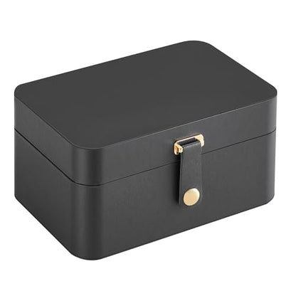 SONGMICS Travel Jewelry Organizer, 2-Layer Portable Jewelry Box Case - color: Slate Gray