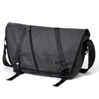 Large Messenger Bag Crossbody Laptop, Black - color: Dark Black
