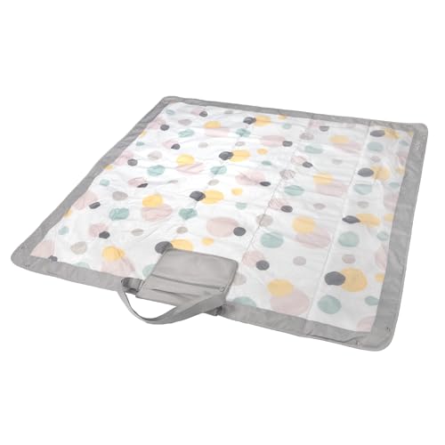 Lulyboo Waterproof Outdoor Blanket with Smart-Edge Snapping Corners, 60x60 Inch Picnic & Beach Blanket, Machine Washable, Foldable with Carrying Bag & Adjustable Strap, Sand & Grass Resistant