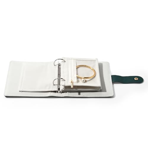 Oirlv Travel Jewelry Organizer Book Blue-Green - color: Blue-Green
