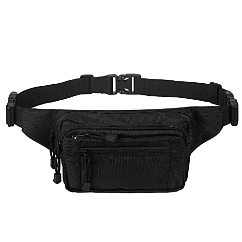 USPECLARE Clear Fanny Pack Stadium Approved Large Multi-Purpose Waist Bag - color: Black, style: 1-pack-nylon