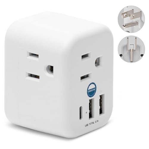 Cruise On Cruise Approved Power Strip, Foldable [2 USB-A, 1 USB-C, 3 AC] - color: [2 USB-A, 1 USB-C, & 3 AC] Foldable