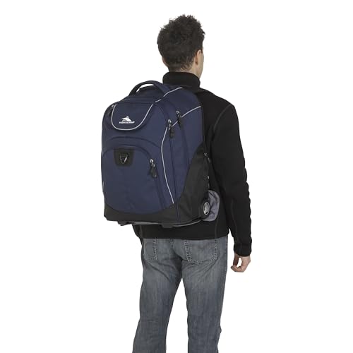 High Sierra Powerglide Wheeled Backpack, True Navy/Black, One Size - color: True Navy/Black