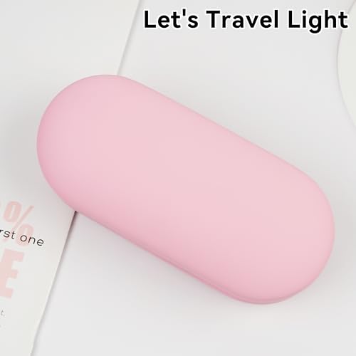 Eyeglass Case Double Sided Travel Size Portable Contact Lens Box 2 in 1 - color: E-Pink