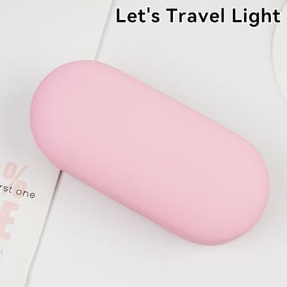Eyeglass Case Double Sided Travel Size Portable Contact Lens Box 2 in 1 - color: E-Pink