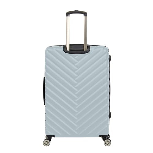 Kenneth Cole REACTION Madison Square Lightweight Hardside Chevron Expandable Spinner Luggage, Slate, 28-Inch Checked - color: Slate, size: 28-Inch Checked