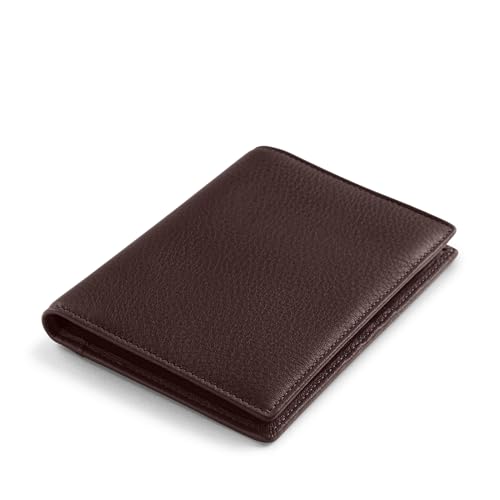 Leatherology Deluxe Passport Cover – Leather Travel Wallet with Card Slots, Pockets & Cash Storage | Leather Travel Wallet with 4 Card Slots, 2 Side Pockets, Cash & Boarding Pass Storage - color: Brown