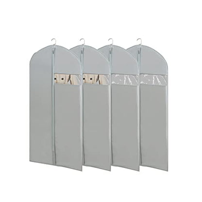 Suit Bag for Storage and Travel, 50"Garment Bags for Hanging Clothes, 4Pcs - size: Set of 4 (23.3'' X 50'')