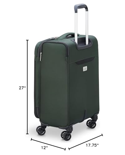 DELSEY PARIS Sky Max 2.0 Softside Expandable Luggage with Spinner Wheels, Green, 2-Piece Set (21/24) - color: Green, size: 2-Piece Set (21/24)