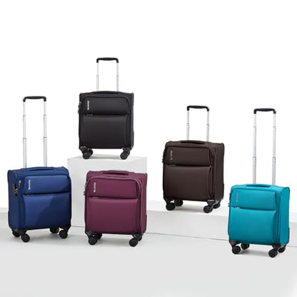 Hanke Underseat Carry On Luggage with Wheels, Small Suitcase, Rolling Bag - color: Purple, size: 16 Inch Underseat