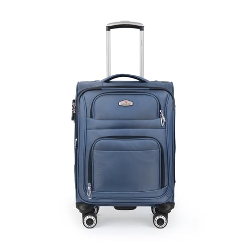 20'' Carry on Luggage,Softside Suitcase,Expandable 15% - color: Blue, size: Carry-On 20-Inch