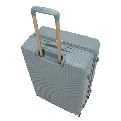 Jessica Simpson Abilene 28" Expandable 8-Wheel Spinner Large Checked Luggage Suitcase, Chinois Green - color: Chinois Green, size: Large Checked