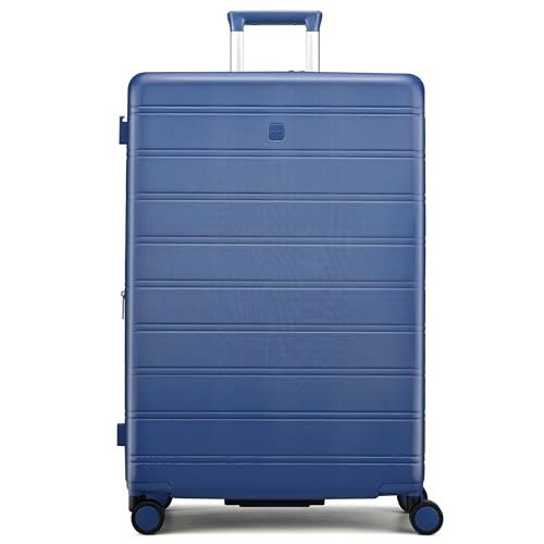 MILADA 28-Inch Large Hardside Expandable Checked Luggage Suitcase, Blue - color: Interstellar Blue, size: Checked Large 28 inch