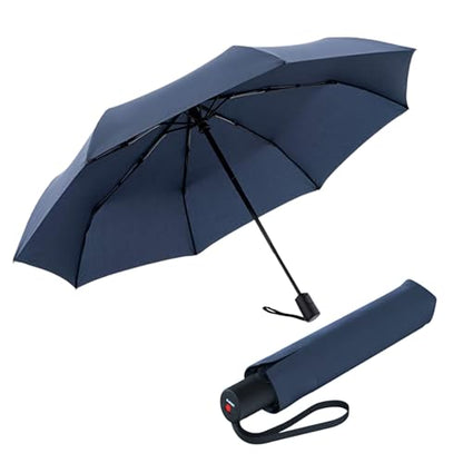 Knirps A.200 Medium Duomatic Windproof Umbrella for Adults – Automatic Open Close 38.5" Canopy, Travel Case Included - color: Navy