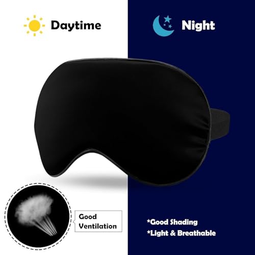 Custom Eye Mask for Men Women Personalized Adjustable Sleep Mask | Add Your Photo Text Logo Adjustable Strap Eyeshade for Sleeping Travel Work, PureBlack - color: Pureblack