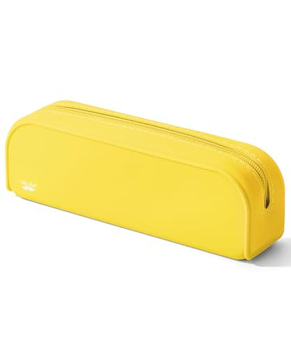 Mr. Pen- Silicone Pencil Case, Aesthetic Pencil Bag for Women, Makeup Pouch - color: Yellow