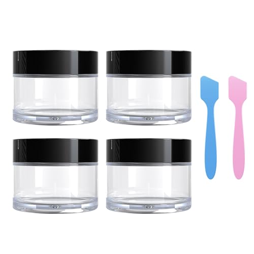 4 Pack 1 oz Travel Size Containers Leak-proof for Toiletries, Black - color: Black-1 oz