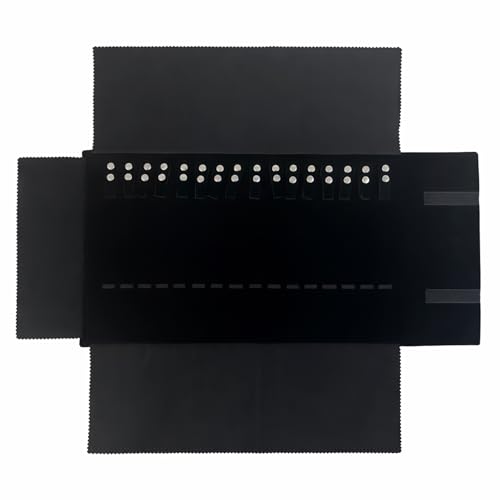 UnionPlus Travel Necklaces Roll Organizer Anti-Tangle, Black - color: Black, size: Medium