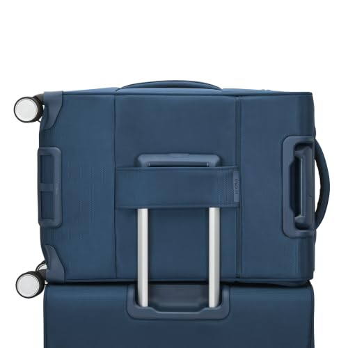 Samsonite Soft-Sided 2-PC: 20/25” (Carry-on & Medium Checked) Lightweight Expandable PortLift Luggage Set: Durable, Four Spinner Wheels, Adjustable Handle, TSA Lock, 2 Front & Side Pocket- Marine Blue - color: Marine Blue, size: 2-Piece (20"/25")