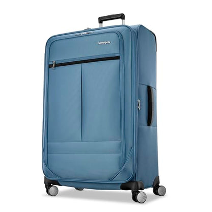 Samsonite 3-PC Soft-Sided 21/25/29” (Carry-On, Medium, Large Checked), Lightweight Expandable Element Luggage Set: 2 Front & Side Pocket, Four Spinner Wheels, Adjustable Handle, Durable- Captains Blue - color: Captains Blue, size: 3-Piece Set (21/25/29)