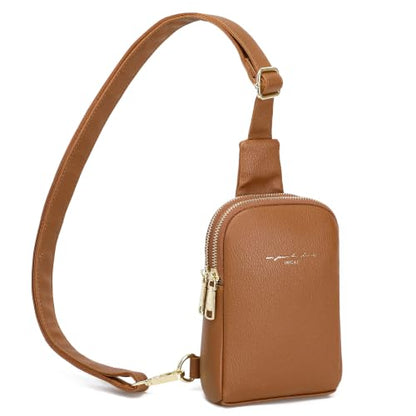 INICAT Small Crossbody Bags for Women, Mini Travel Sling Purse - color: Brown, size: Large