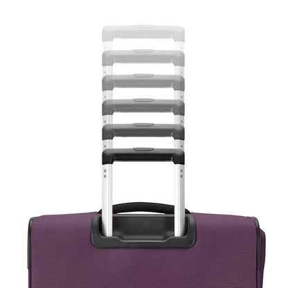 Samsonite Soft-Sided 29-Inch Lightweight Large Checked Expandable Element Suitcase: Durable, 360° Spinner Wheels, Adjustable Telescopic Handle, 2 Front & 1 Side Pocket- Purple - color: Purple, size: 29-Inch Checked-Large