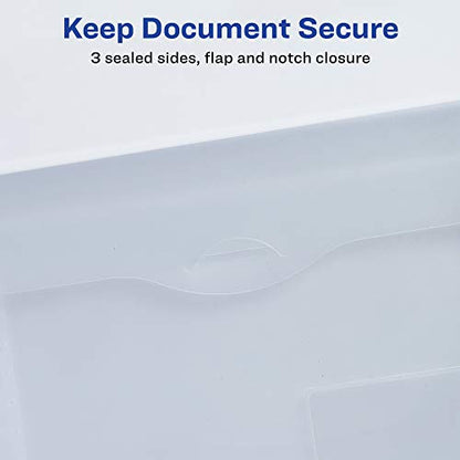 Avery Translucent Document Wallet, Clear Travel Document Organizer, Holds up to 50 Pages (72278), 1 Cover (Pack of 2) - size: 1 wallet (Pack of 2)