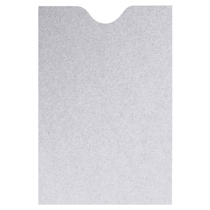 LUXPaper Credit Card Sleeves | 2 3/8" x 3 1/2" | Silver Metallic | 80lb. Text | 50 Qty - color: Silver Metallic, size: 50 Qty.