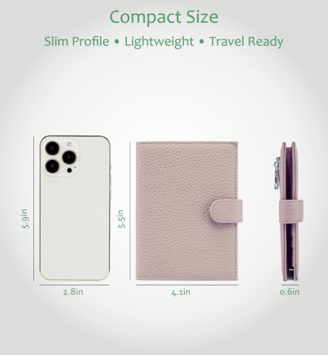 RFID Blocking Passport Holders for Travel Women Gift Box Ready - color: Mauve Pink