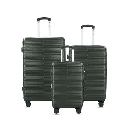 IZOD Romeo 3 Piece Hardside Expandable Luggage Set with Spinner Wheels - color: Forest, size: 3 Piece Set