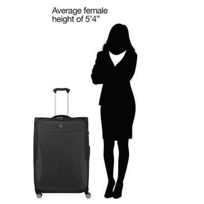 Travelpro 29" Softsided Checked Luggage, Expandable, TSA Lock, Jet Black - color: Jet Black, size: 29-Inch Checked-Large