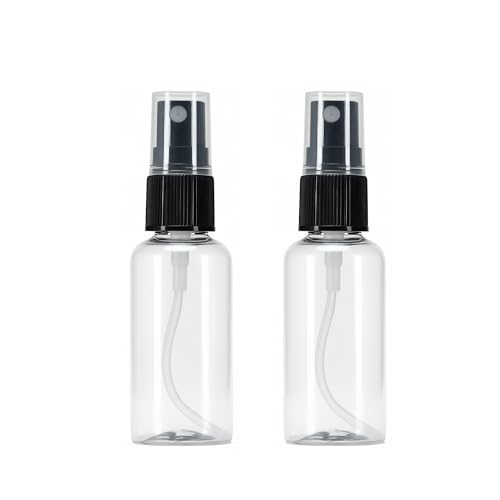 Small Travel Spray Bottles, 2 PCS 1 oz Mini Spray Bottles - Fine Mist Spritzer for Perfume, Sanitizer, Art & Plants, TSA Approved Leak-Proof Refillable Bottles