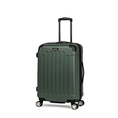 Kenneth Cole REACTION Renegade Luggage Expandable 8-Wheel Spinner Lightweight Hardside Suitcase, Cilantro, 24-Inch Checked - color: Cilantro, size: 24-Inch Checked