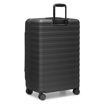 Traveler's Choice Novia Top Opening Expandable Polycarbonate Luggage with Spinner Wheels, Black, 30-Inch Large - color: Black, size: 30-Inch Large
