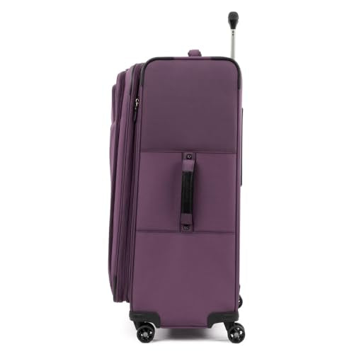 Travelpro Tourlite Softside 29" Expandable Luggage with 4 Spinner Wheels, Lightweight Suitcase, Checked Large, Deep Purple - color: Deep Purple, size: Checked-Large 29-Inch
