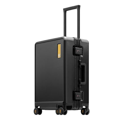 LEVEL8 Zipperless Carry On Luggage Airline Approved Suitcase 20 Inch Black - color: Black, size: Carry-On 20 Inch (Without Organizers)