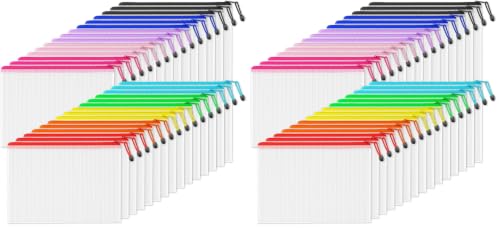SUNEE Mesh Zipper Pouch 11x16 in (10 Colors, 60 Packs), Large Mesh Zipper Pouch Bags for School Office Supplies, Puzzles & Games, Travel Accessories - color: Multicolored, size: 11x16 (Pack of 2)