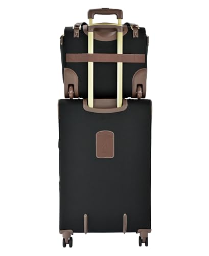 London Fog Nottingham 15 Inch Under the Seat Bag, Black Chestnut - color: Black Chestnut