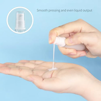 6 Pack 0.17 oz Plastic Empty Airless Pump Bottles Travel Size Refillable Leakproof Containers for Skincare Cosmetics Toiletries TSA Approved‌ - size: 5ml