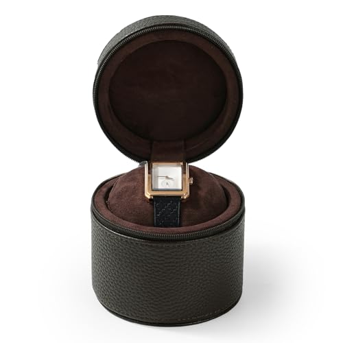 Oirlv Single Watch Travel Case Brown - color: Brown