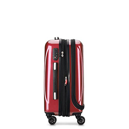 Delsey Luggage Helium Aero, International Carry On Luggage, 19", Front Pocket Hard Case Spinner Suitcase, Brick Red - color: Brick Red, size: Carry-On 19 Inch