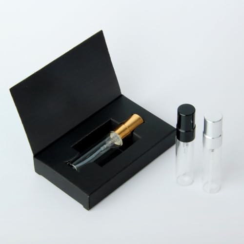 ZJchao Perfume Empty Bottle Gift Package Box 10ml Travel Size Spray Bottle Essential Oil Container Set of 10 Black White Cardboard Paper Packaging