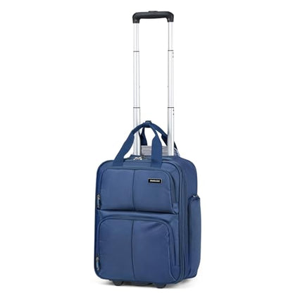 Hanke 16 Inch Underseat Carry On Luggage with 2 Wheels Airline Approved - color: Blue, size: 16 Inch