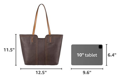 Montana West Tote Bag for Women Top Handle Satchel Purse - color: Dark Coffee