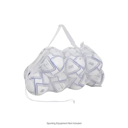 Champion Sports 메시 장비 가방 - 잠금 장치 및 ID 태그가 있는 튼튼한 나일론 드로스트링 백, 공, 수영 장비, 세탁 및 장난감을 위한 통기성 있는 보관 가방, 다양한 크기 및 색상 - color: 네이비, size: 24" x 48" with Shoulder Strap