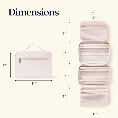 VANDEL Waterproof Hanging Toiletry Bag [TSA-Approved] Cosmet Travel Bag - color: Neutral Checker